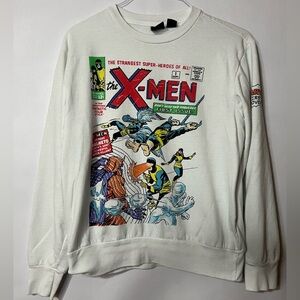 Marvel X-Men Comic Print Crewneck Sweater Classic Issue 1 Cover Size Small